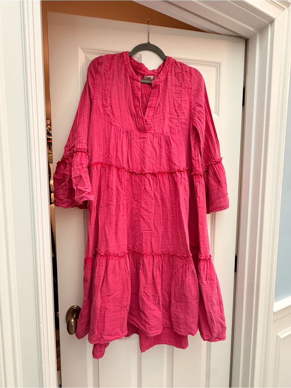 Faherty Hot Pink Gauze Dress